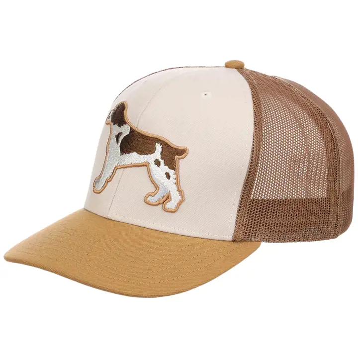 Épagneul Breton Animal Casquette Trucker Bicolore IVO/TAN
