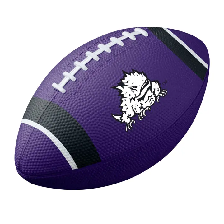 Ballon de football américain en caoutchouc d'entraînement TCU Horned Frogs   AST