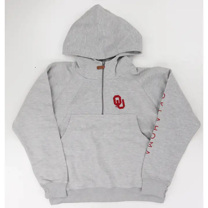 Oklahoma Sooners NCAA Femme Bronco 1/4 Zip 24 GRY