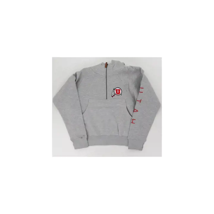 Utah Utes NCAA Bronco 1/4 Zip Femme 24 GRY