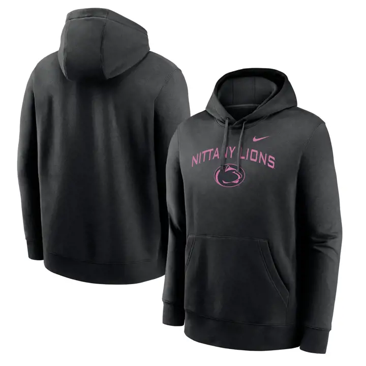 Nittany Lions Penn State NCAA Sweat à capuche homme rétro PNK/BLK