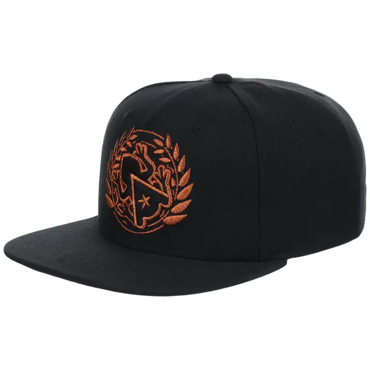 Casquette Snapback structurée 6 pans Porto Rico Noir/Cuivre