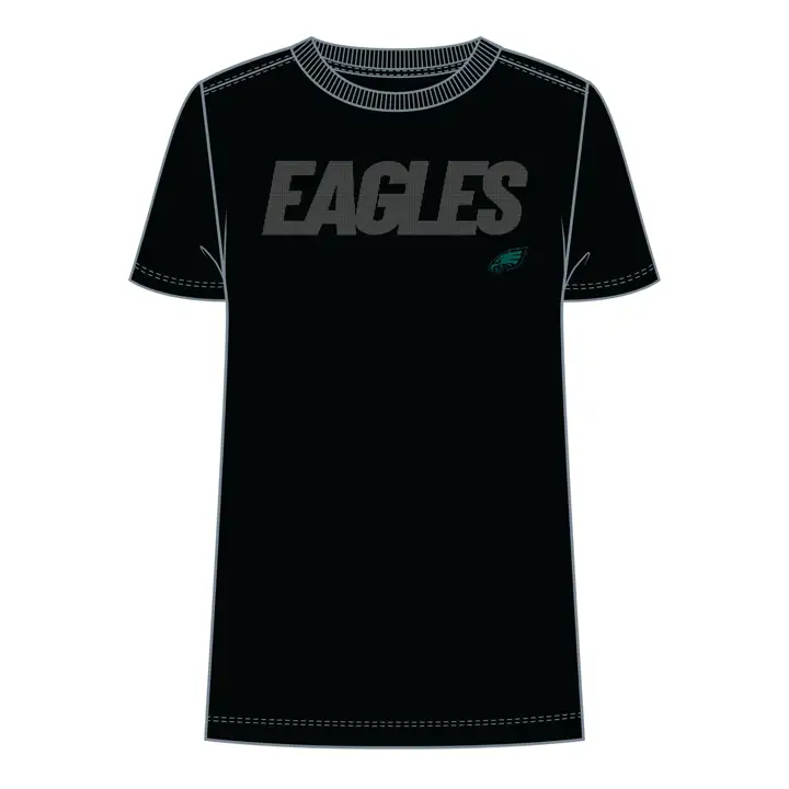 T-shirt Femme NFL New Era à Pois Philadelphia Eagles 24 Noir