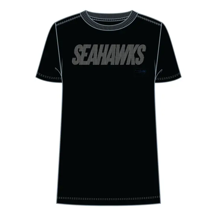 T-shirt à pois Seattle Seahawks NFL New Era pour femme 24 Noir
