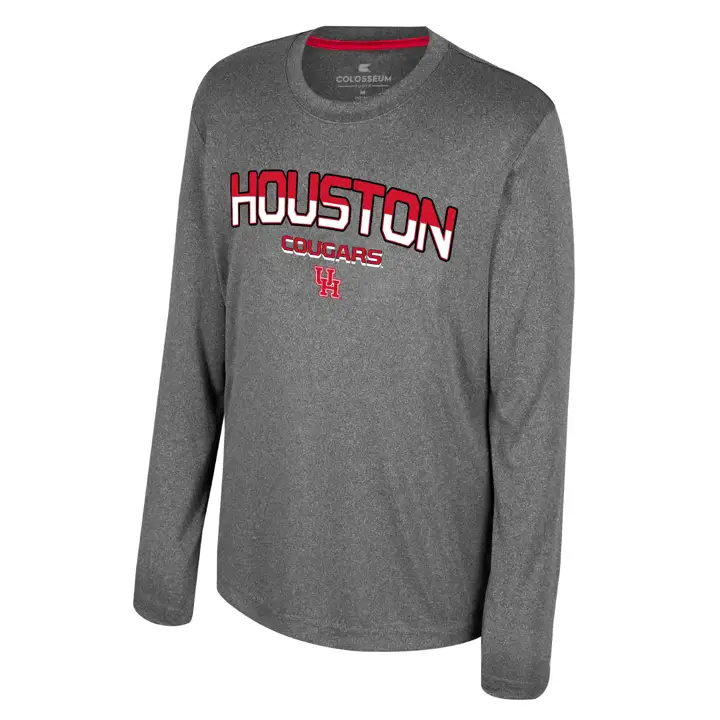 T-shirt manches longues rouge NCAA Houston Cougars pour jeunes