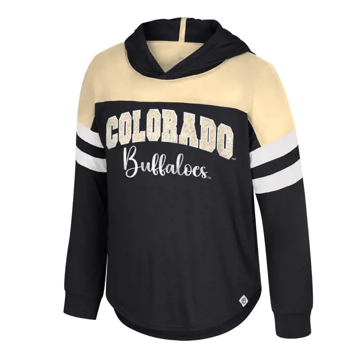 Colorado Buffaloes NCAA Fille Sweat à Capuche Manches Longues Noir