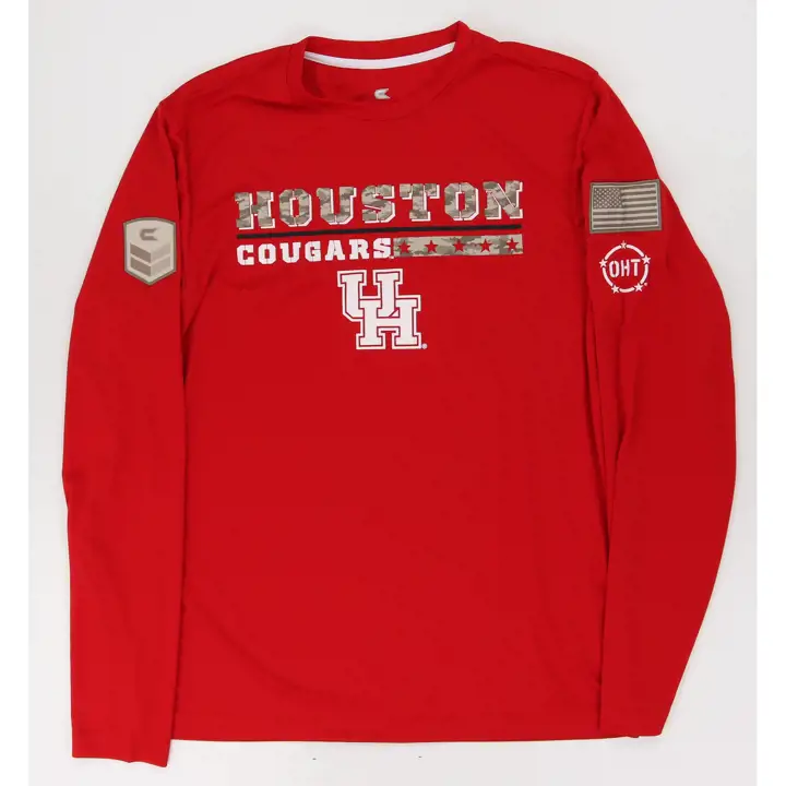 T-shirt à manches longues rouge NCAA OTH Cougars de Houston