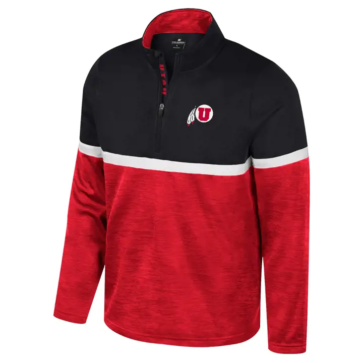 Polaire 1/2 zip NCAA Utah Utes Meekus 24 rouge