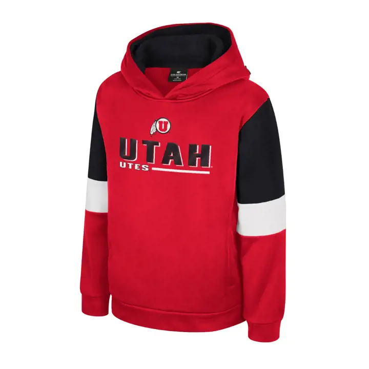 Sweat à capuche enfant NCAA Derek PO Utes de l'Utah 24 rouge