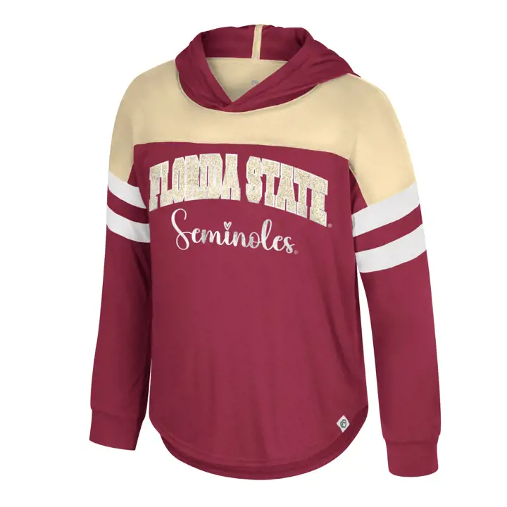 T-shirt à capuchon « Reflection » NCAA pour filles Florida State Seminoles