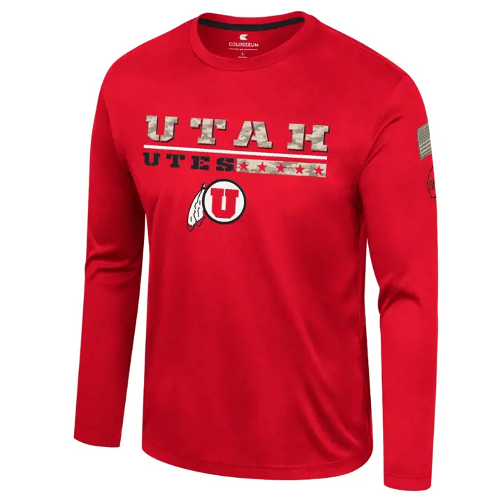 T-shirt manches longues Utah Utes NCAA OTH Mos rouge 24
