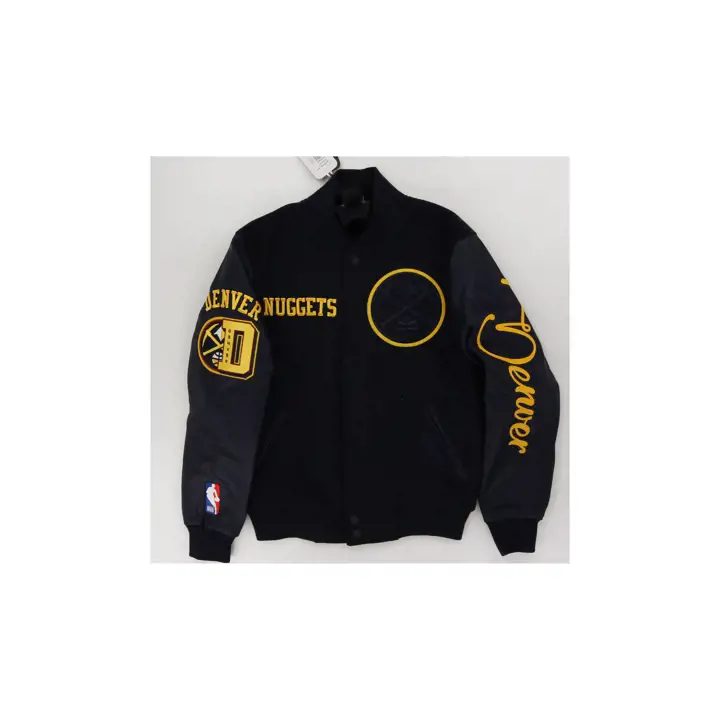 Denver Nuggets NBA Anarchy - Blouson Teddy en laine - Bleu marine