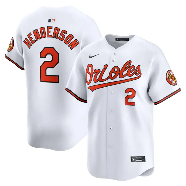 Maillot de joueur Baltimore Orioles MLB Nike Limited Gunnar Henderson