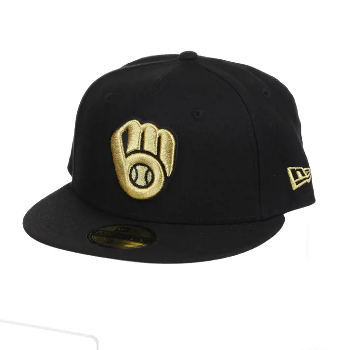 Milwaukee Brewers MLB Noir/Or 59FIFTY NOI/NOI/GRI