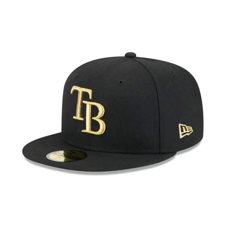 Casquette 59FIFTY Tampa Bay Rays MLB noire/dorée noir/noir/gris