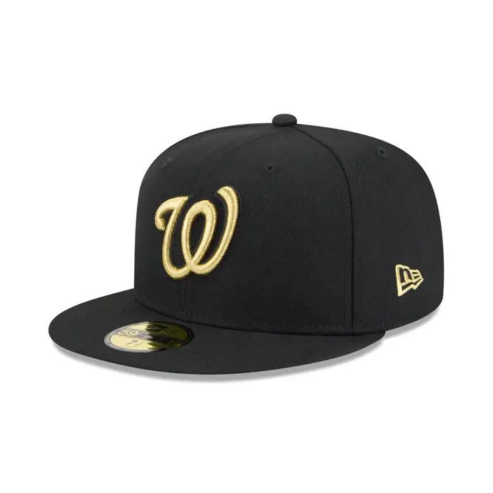 Washington Nationals MLB Blk/Gold 59FIFTY BLK/BLK/GRY