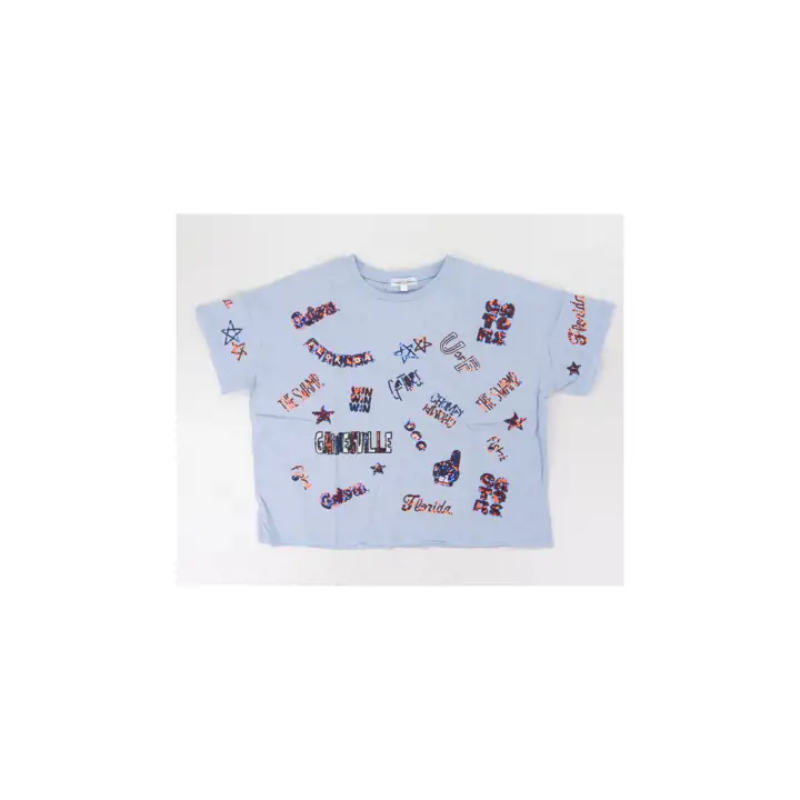 Florida Gators NCAA T-shirt ample à sequins pour femme BLEU