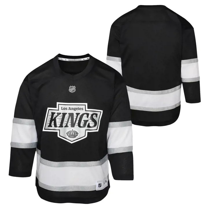 Maillot réplique vierge des Kings de Los Angeles LNH pour enfant, noir