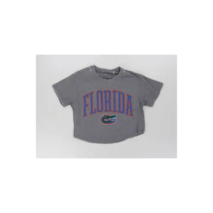 T-shirt court gris NCAA Gators de la Floride pour femme