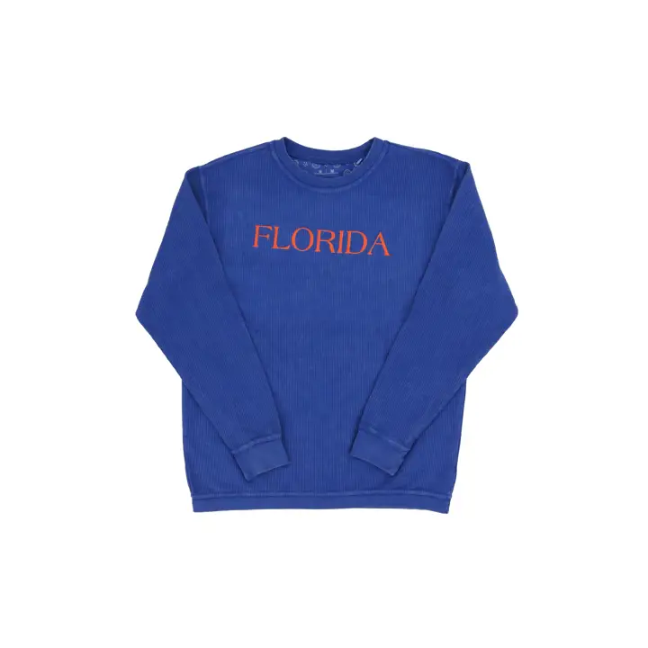 Sweat-shirt ras du cou côtelé pour femme NCAA Florida Gators RBL