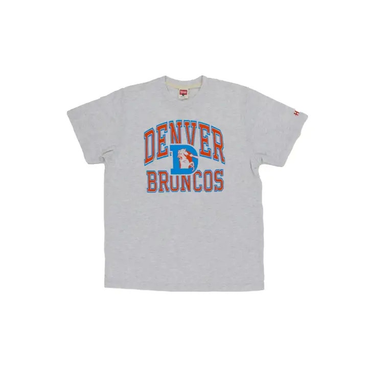 T-shirt bleu avec logo dessiné à la main NFL Homage Denver Broncos WORDM