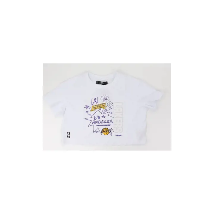 Los Angeles Lakers Women's NBA Pro Stand Sketchbook SS Boxy