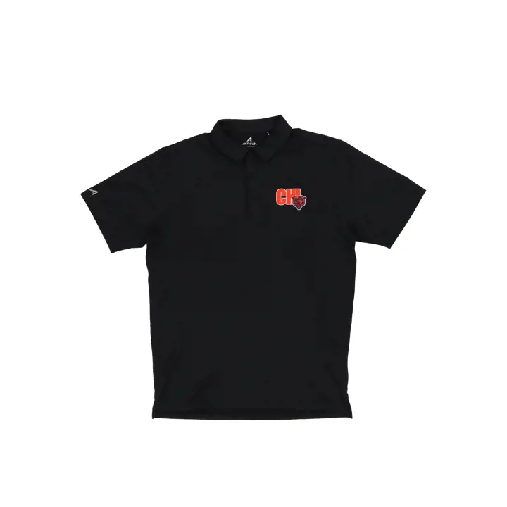 Polo homme NFL Antigua Valid Chicago Bears noir/métallisé