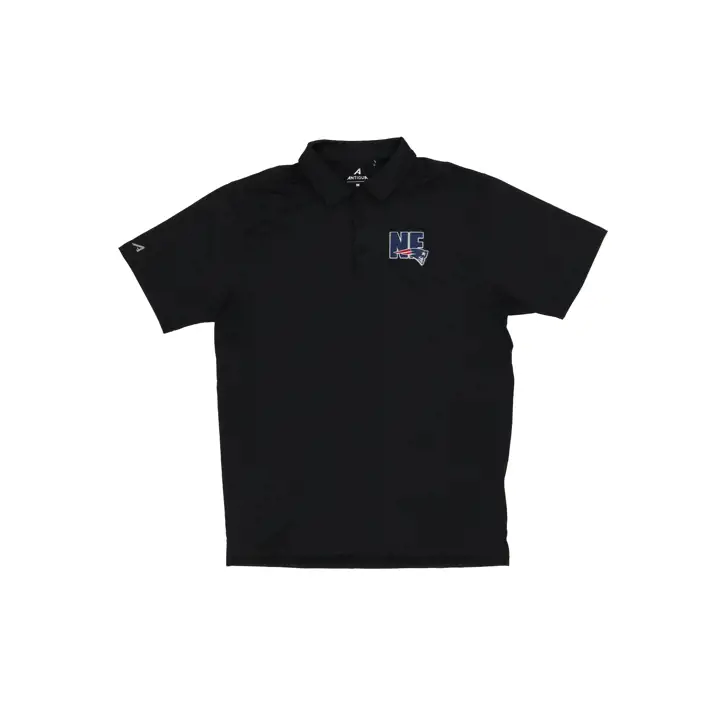 Polo Antigua Valid NFL New England Patriots pour homme - Noir/Metall