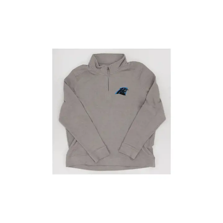 Carolina Panthers NFL Homme Antigua Subtle 1/4 Zip GRIS