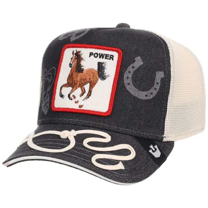 "Casquette Trucker incurvée GOORIN BROTHERS Horse Play "Power" marine"