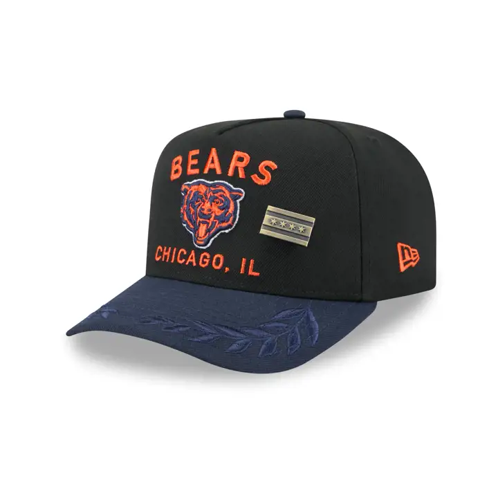 Chicago Bears Casquette 59FIFTY NFL Draft AF Noire/Bleue Marine/Grise