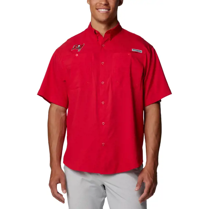 Chemise de pêche Tamiami rouge Tampa Bay Buccaneers