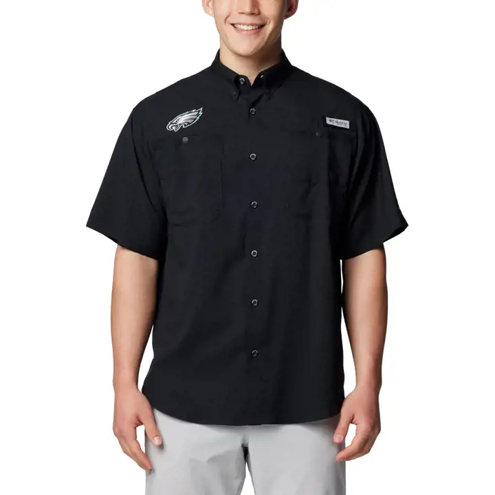Chemise de Pêche Tamiami Philadelphia Eagles noire