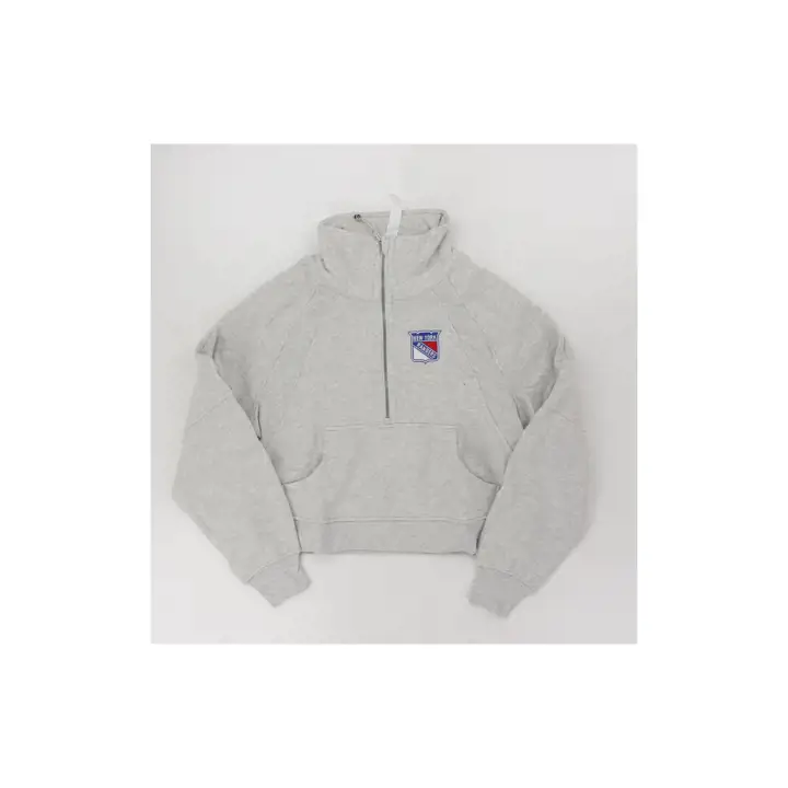 New York Rangers LNH Lululemon Scuba Oversized 1/2 Zip GRIS