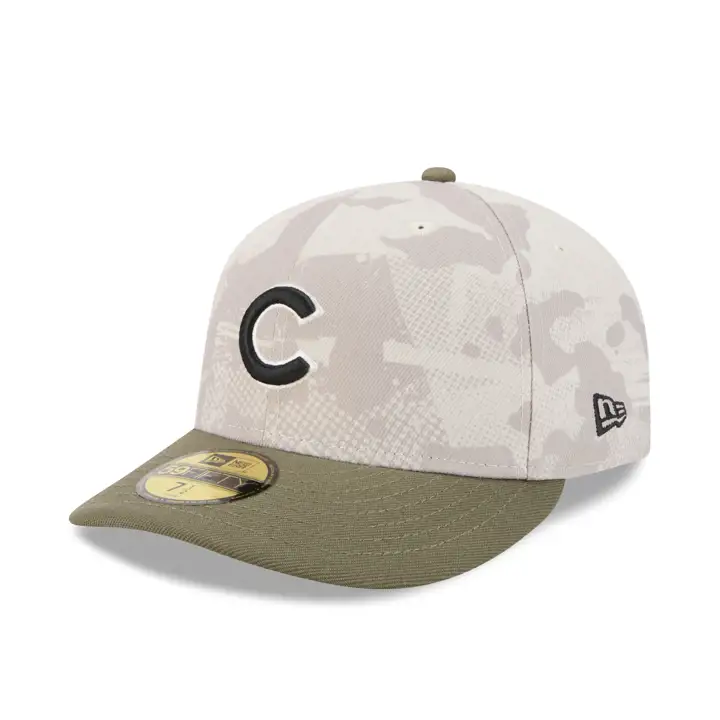 Casquette 59FIFTY MLB Armed Forces Chicago Cubs 2025 verte