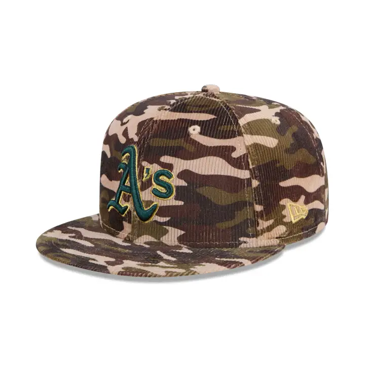 OAKLAND ATHLETICS MLB CAMO CORD 59FIFTY woodland