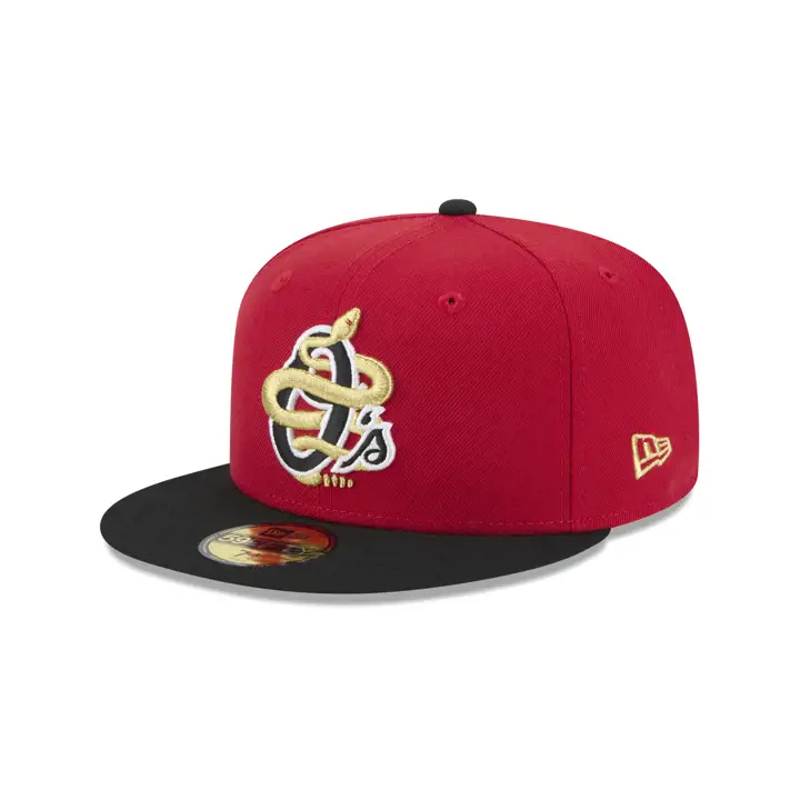 BALTIMORE ORIOLES MLB SNAKE 59FIFTY rouge/noir