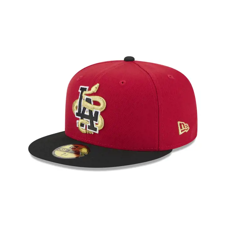 LOS ANGELES DODGERS MLB SNAKE 59FIFTY rouge/noir
