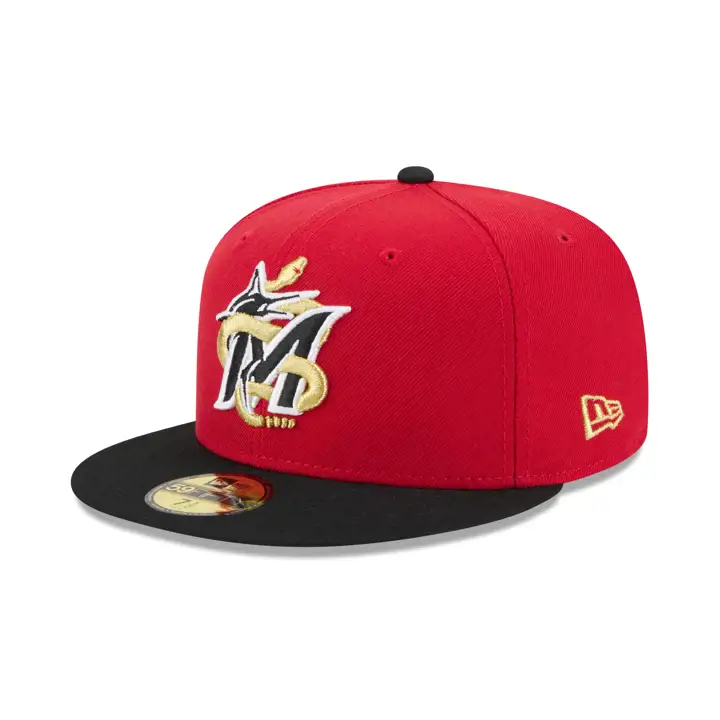 CASQUETTE 59FIFTY SERPENT ROUGE/NOIR MLB MIAMI MARLINS