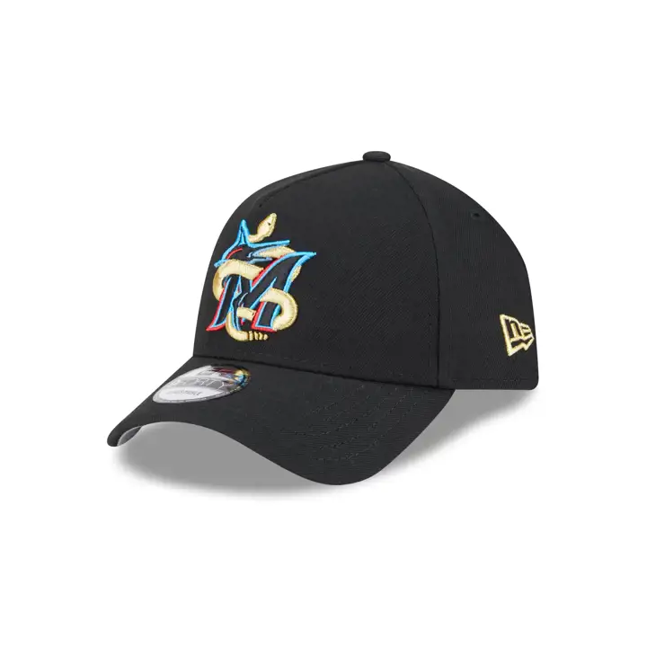 Casquette ajustée MLB "Miami Marlins" 9FORTY Serpent noire