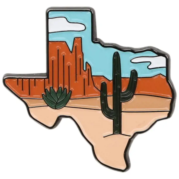 Représentant un point de repère de l'État du Texas - Marque privée Épinglette