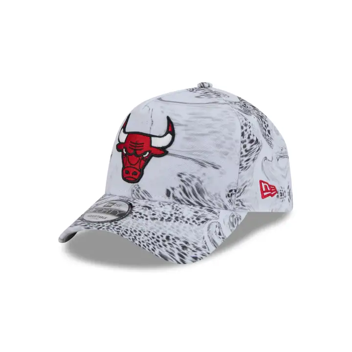Chicago Bulls NBA White Snake 9FORTY A-FRAME Blanc/blanc/gris