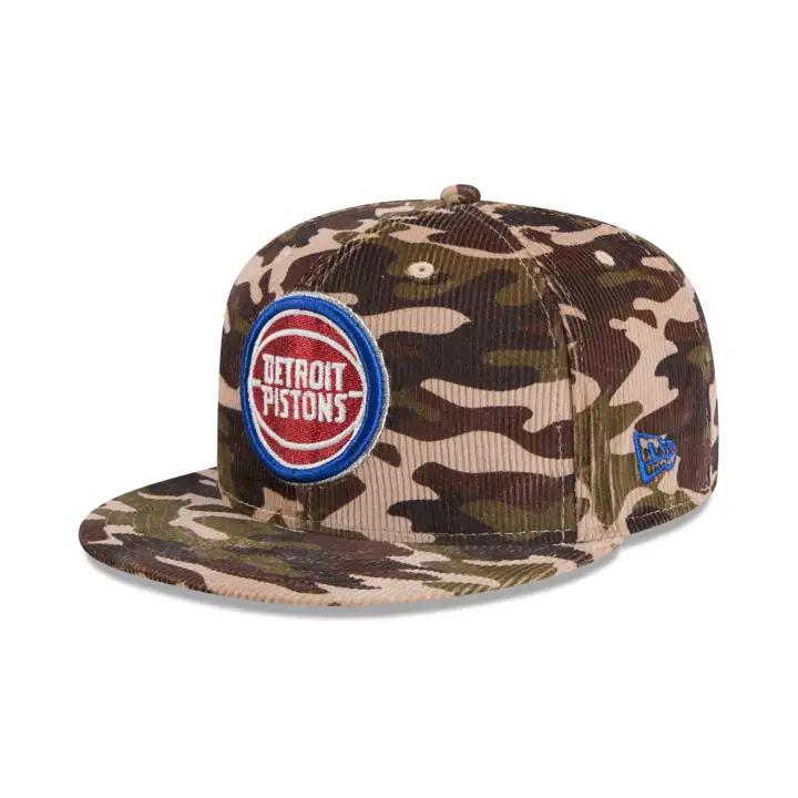 Casquette 59FIFTY Detroit Pistons NBA Camo Cord camouflage/ camouflage/ gris