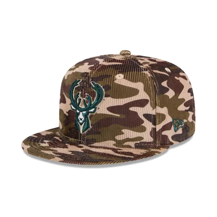 Milwaukee Bucks NBA Camo Cord 59FIFTY camouflage/ camouflage/ gris