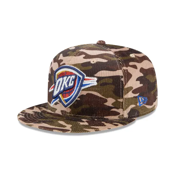 Casquette 59FIFTY cordon camouflage des Thunder d'Oklahoma City NBA Camo/camo/gris