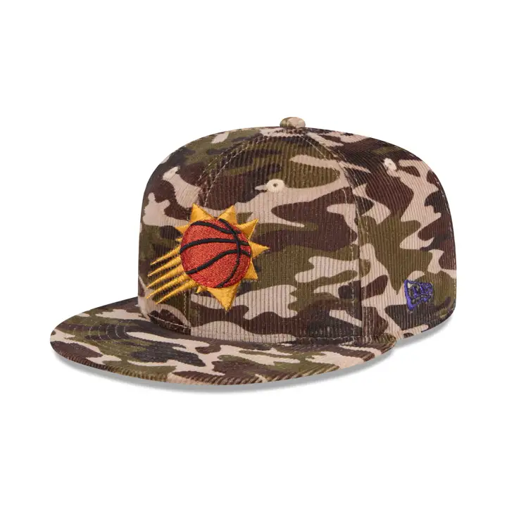 Casquette ajustée 59FIFTY NBA Camo Cord des Phoenix Suns Camo/camo/gris