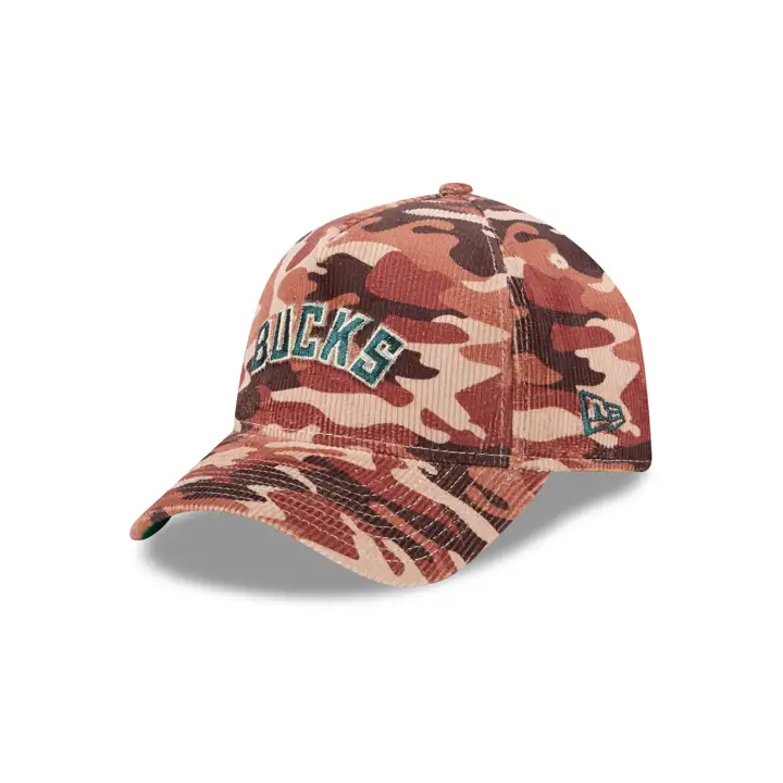 Bucks NBA Desert Camo Casquette à cordon 9FORTY A-Frame Camo/ camo/ vert kaki