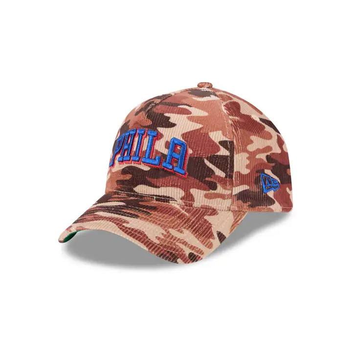 Philadelphia 76ers NBA Desert Camo Casquette Corduroy 9FORTY A-Frame Camo/