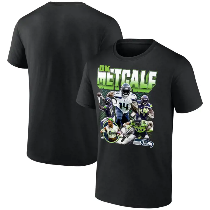 T-shirt moderne Seattle Seahawks NFL Hype 24 D.K. Metcalf BLK