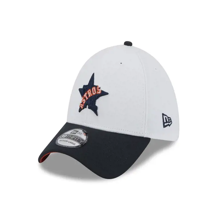Houston Astros MLB NEW ERA COMBO LOGO 39THIRTY Blanc/bleu marine